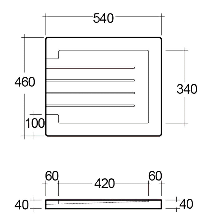 1901 Fluted Drainer-AB1000-blue-leaf-bathware