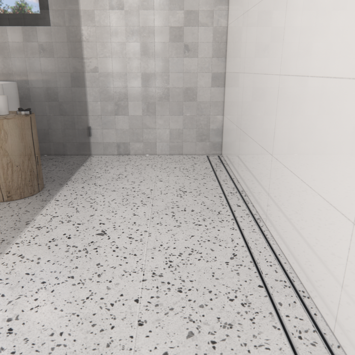 Hayman Aluminium 21mm Tile Insert Shower Grate Drain Kit - Brushed Nickel