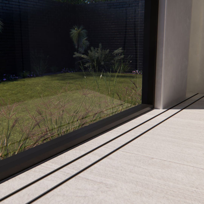 Hayman Aluminium 21mm Tile Insert Shower Grate Drain Kit- Gun Metal Grey