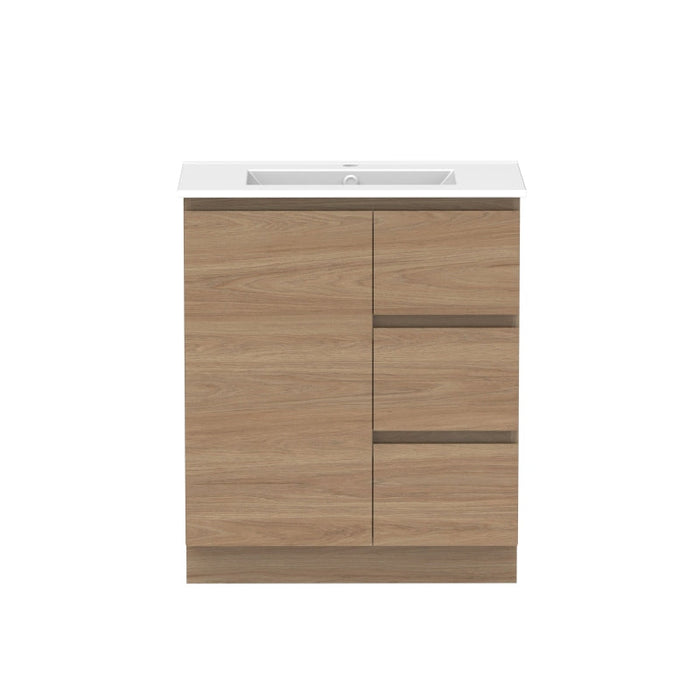 ADP Glacier Door & Drawer Trio Freestanding Vanity & Moulded Top - Lite-GLLFCT0750WKCCE-blue-leaf-bathware