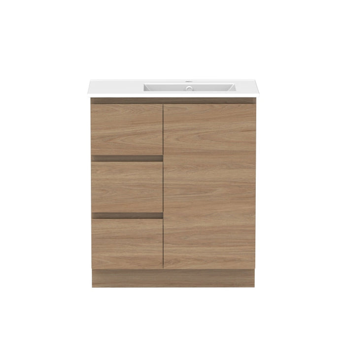 ADP Glacier Door & Drawer Trio Freestanding Vanity & Moulded Top - Lite-GLLFCT0750WKRCE-blue-leaf-bathware
