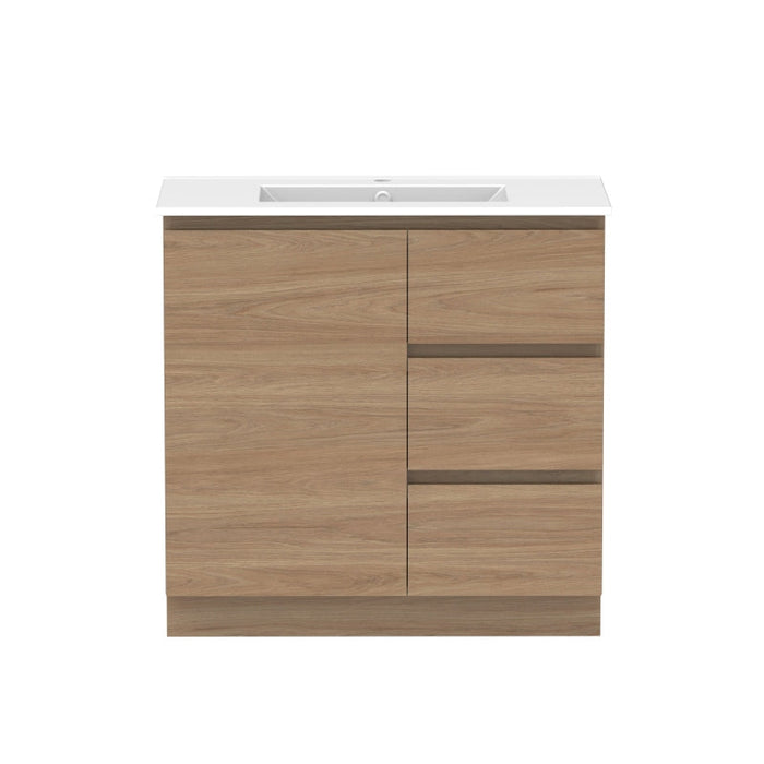 ADP Glacier Door & Drawer Trio Freestanding Vanity & Moulded Top - Lite-GLLFCT0900WKCCE-blue-leaf-bathware