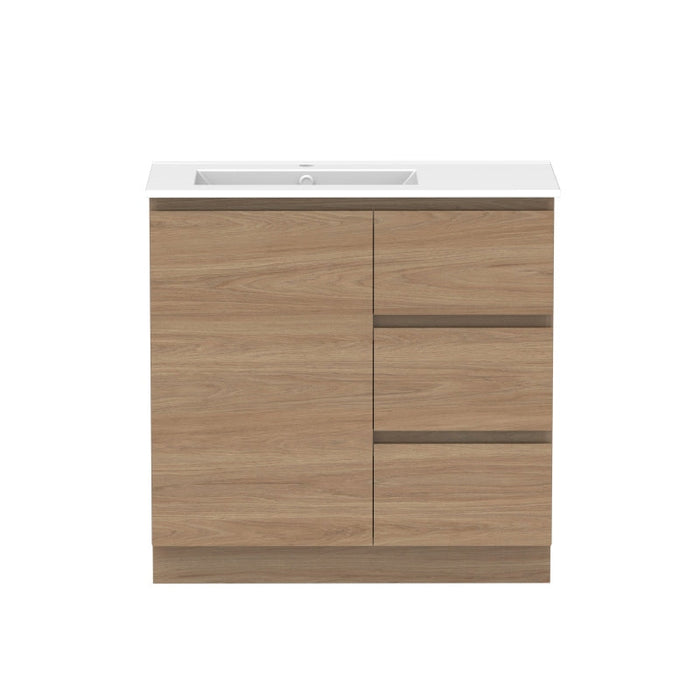 ADP Glacier Door & Drawer Trio Freestanding Vanity & Moulded Top - Lite-GLLFCT0900WKLCE-blue-leaf-bathware