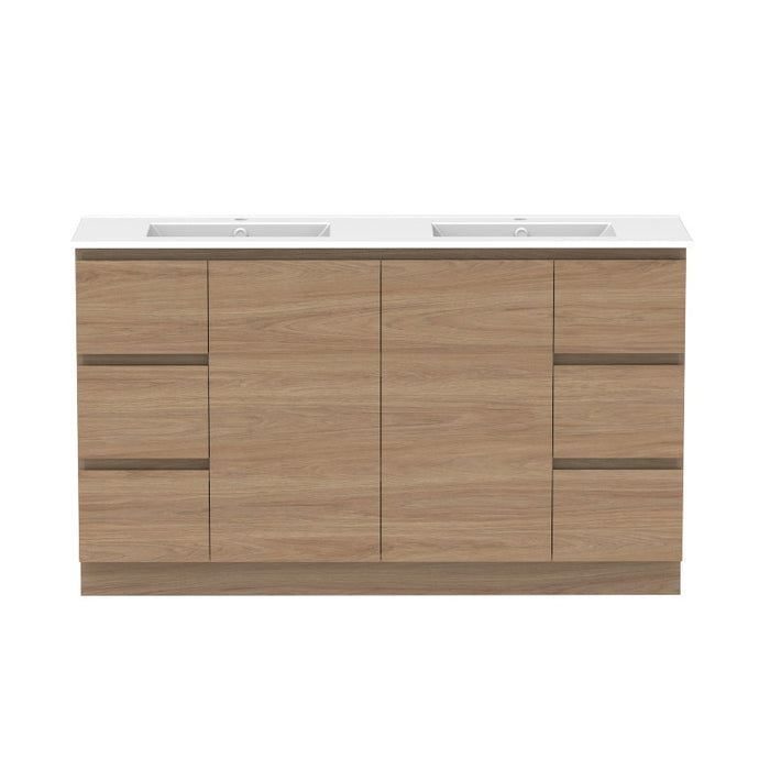 ADP Glacier Door & Drawer Trio Freestanding Vanity & Moulded Top - Lite-GLLFCT1500WKDCE-blue-leaf-bathware
