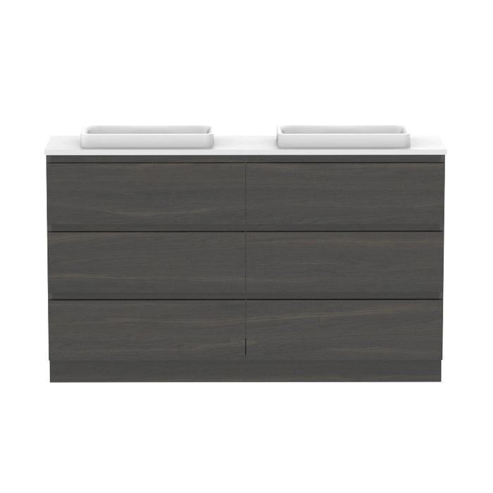 ADP Glacier Ensuite All-Drawer Trio Freestanding Vanity - Lite-GLLEAT1500WKDCP-blue-leaf-bathware