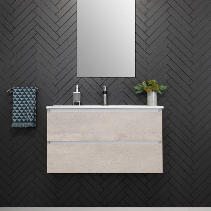 ADP Glacier Ensuite All-Drawer Twin Wall Hung Vanity & Moulded Top - Pro-blue-leaf-bathware
