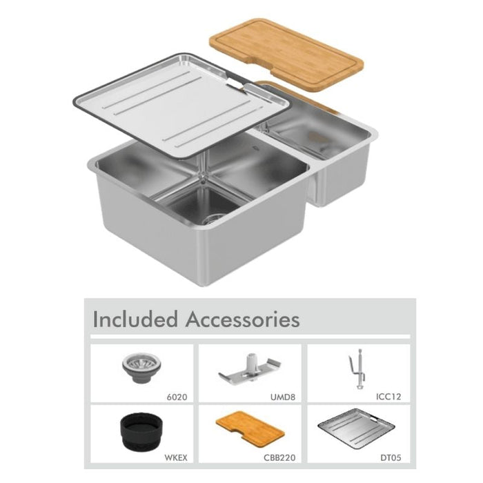 Abey Lago One & One Third Bowl Sink-NL180-blue-leaf-bathware