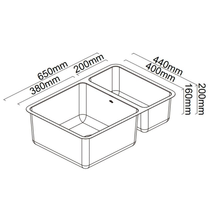 Abey Lago One & One Third Bowl Sink-NL180-blue-leaf-bathware
