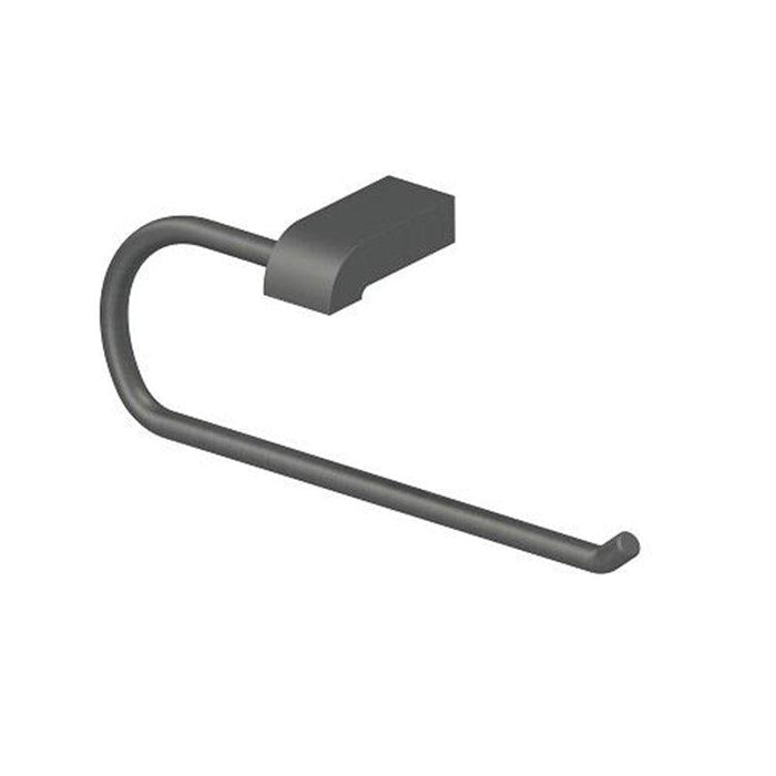 Abey Park Avenue Guest Towel Ring Gun Metal Grey-LTR-GM-blue-leaf-bathware