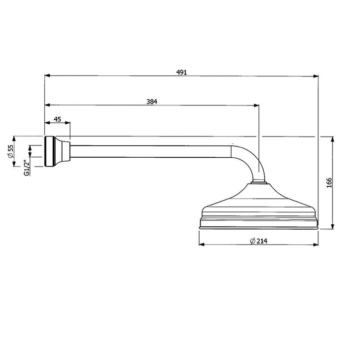 Abey Provincial Shower Head Brushed Nickel-800276BN-blue-leaf-bathware