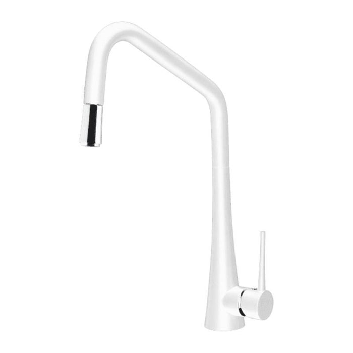 Abey Tink-D Kitchen Mixer With Pull-Out White-TINKD-W-blue-leaf-bathware