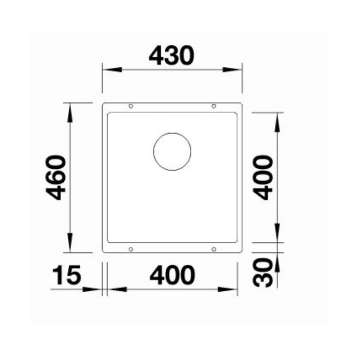 Blanco SUBLINE 400-U Single Bowl Undermount Sink - Anthracite-526858-blue-leaf-bathware