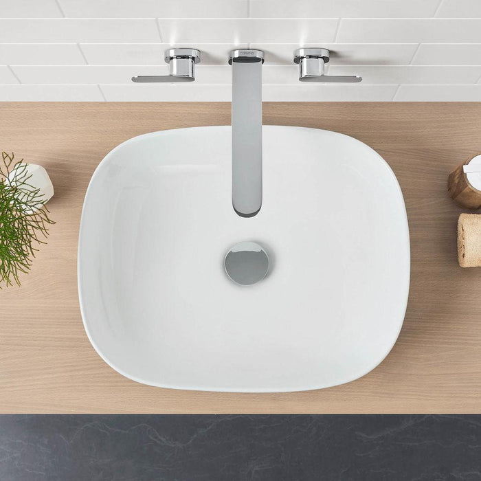 Caroma Artisan Above Counter Basin - Curved Rectangle 500mm-874900W-blue-leaf-bathware