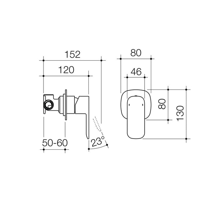 Caroma Contura Bath/Shower Mixer - Black-99585B-blue-leaf-bathware