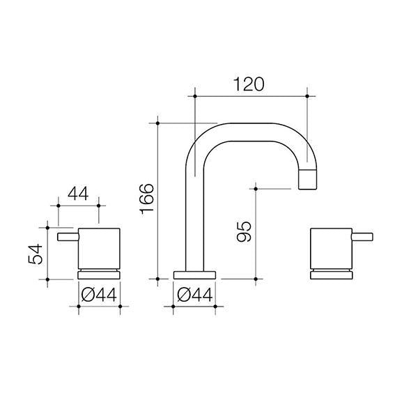 Caroma Luna Lever Basin Tap Set Black-90334BL5A-blue-leaf-bathware