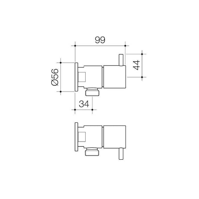 Caroma Luna Lever Washing Machine Tap Set Chrome-90336C-blue-leaf-bathware