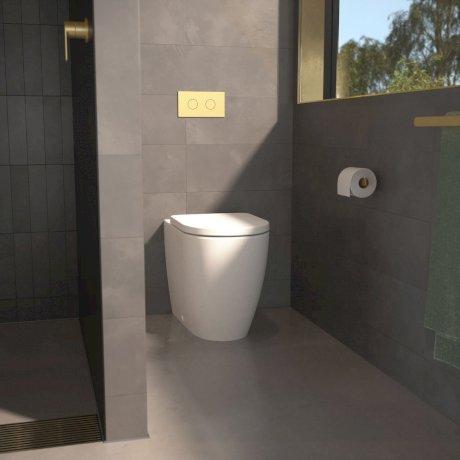 Caroma Urbane II Cleanflush Invisi Series II Wall Faced Toilet Suite-746280W-blue-leaf-bathware
