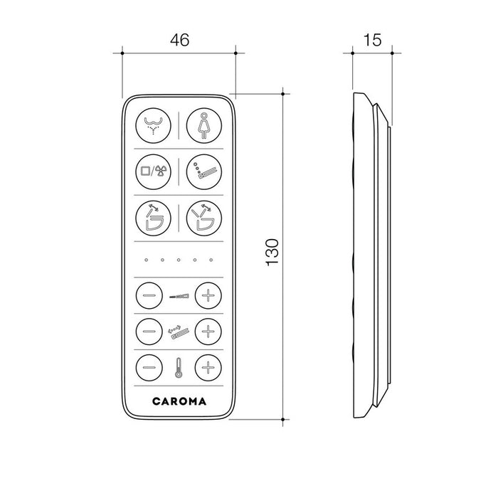 Caroma Urbane II Cleanflush Wall Faced Bidet Toilet Suite-blue-leaf-bathware