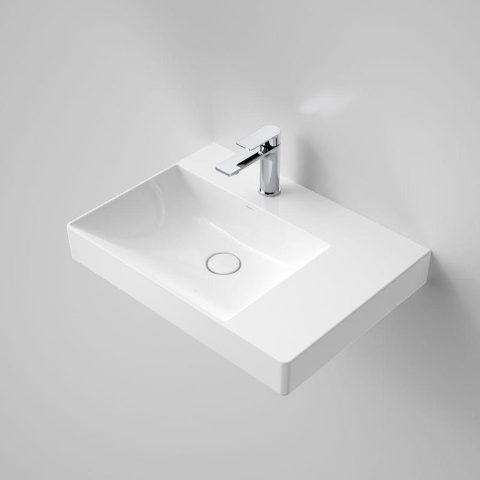 Caroma Urbane II Right Hand Shelf Wall Basin-878710W-blue-leaf-bathware