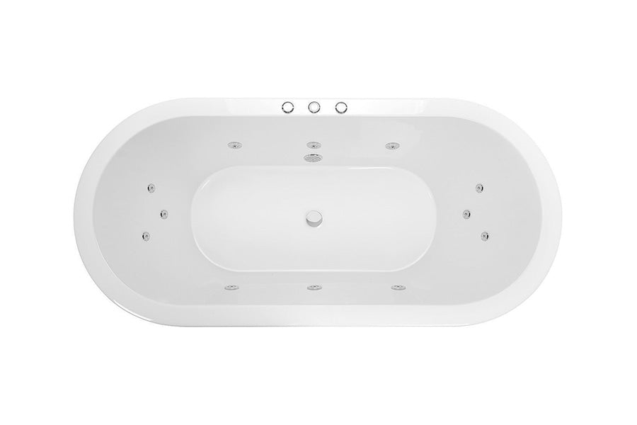 Decina Caval 1800 Santai 12 Jet White Spa Bath-CA1800SAN12JW-blue-leaf-bathware