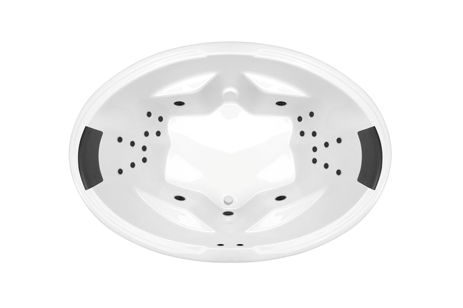 Decina Duo 1850 Dolce Vita 24 Jet Spa Bath-DU1850DVSPAWC-blue-leaf-bathware