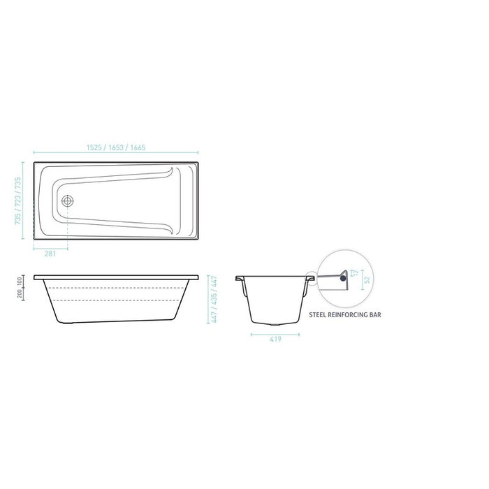 Decina Novara 1665 Tf Contour 12 Jet Spa Bath-NT1665CNSPAWC-blue-leaf-bathware