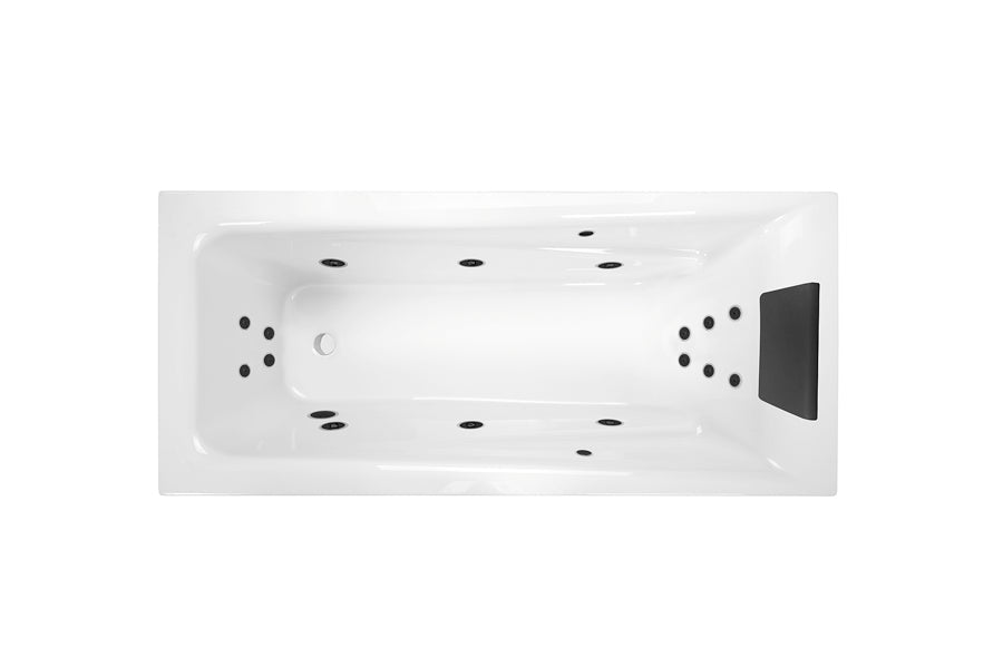 Decina Novara 1665 Tf Dolce Vita 16 Jet Spa Bath-NT1665DVSPAWC-blue-leaf-bathware