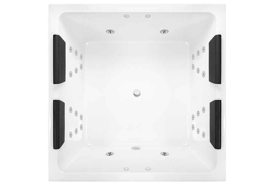 Decina Venice 1400 Dolce Vita 28 Jet Spa Bath-VE1400DVSPAWC-blue-leaf-bathware