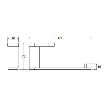 Fienza Empire Slim Toilet Roll Holder -Chrome