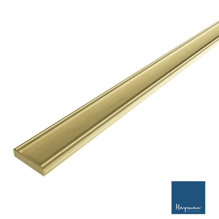 Hayman Aluminium 21mm Tile Insert Shower Grate Drain Kit - Brushed Gold
