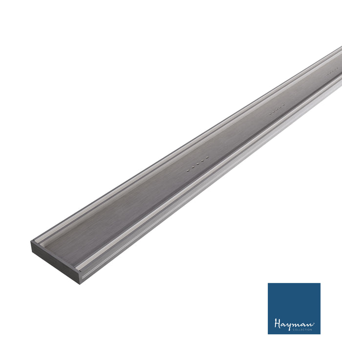 Hayman Aluminium 21mm Tile Insert Shower Grate Drain Kit - Brushed Nickel