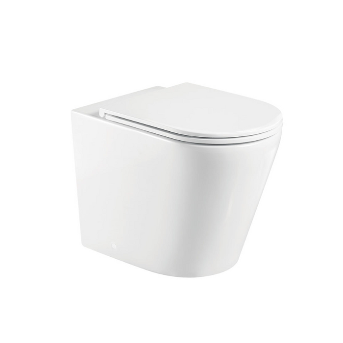 Fienza Aluca Wall-Faced Toilet Pan with Slim Seat-K315A-PS-2-blue-leaf-bathware