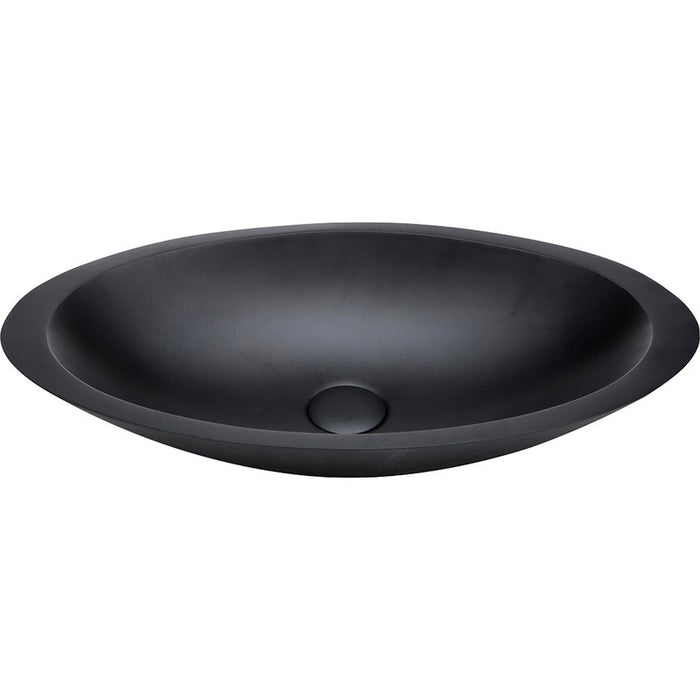 Fienza Bahama Matte Black Solid Surface Basin-CSB01-MB-blue-leaf-bathware