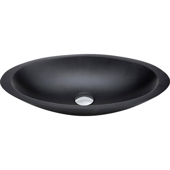 Fienza Bahama Matte Black Solid Surface Basin-CSB01-MB-blue-leaf-bathware