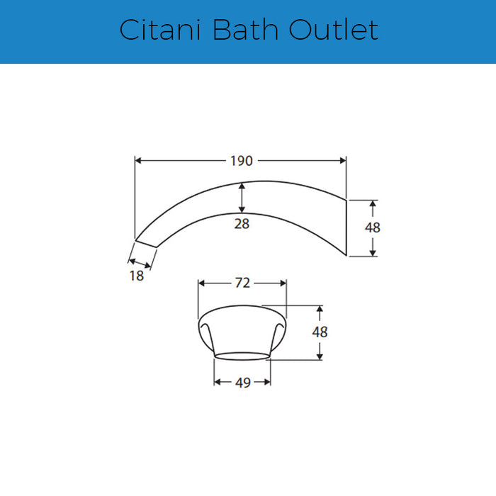 Fienza Citani Bath Outlet-SP8010-blue-leaf-bathware