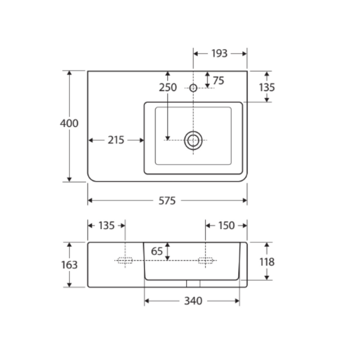Fienza Delta Care Right-Hand Wall-Hung Basin-RB2275R-blue-leaf-bathware