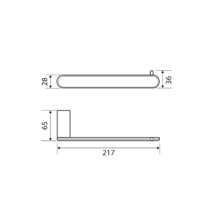 Fienza Empire Hand Towel Holder-88802-blue-leaf-bathware