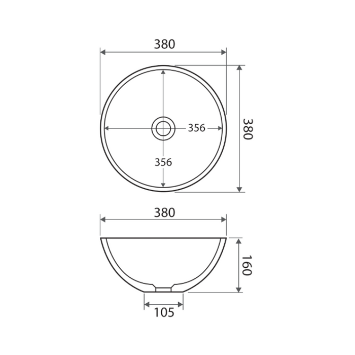 Fienza Lexy Solid Surface Basin-CSB038-blue-leaf-bathware