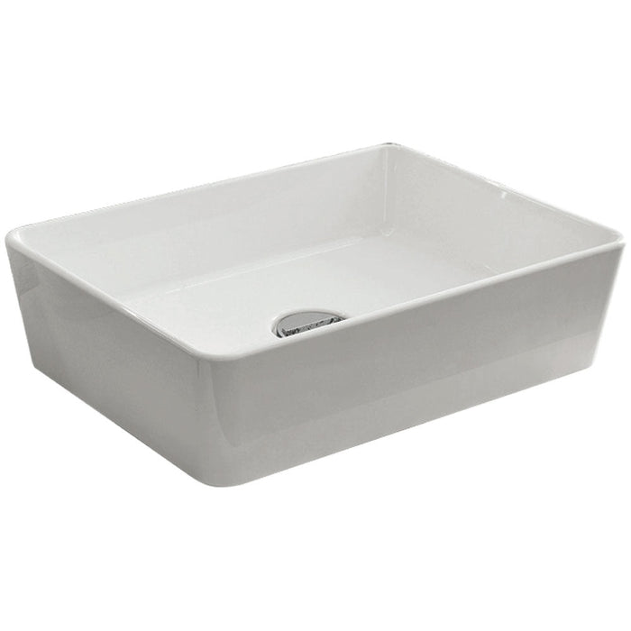 Fienza RAK Feeling Rectangular Above Counter Basin-606200W-blue-leaf-bathware