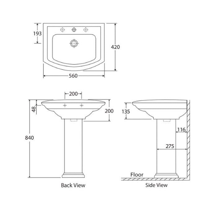 Fienza Rak Washington Pedestal Basin-blue-leaf-bathware