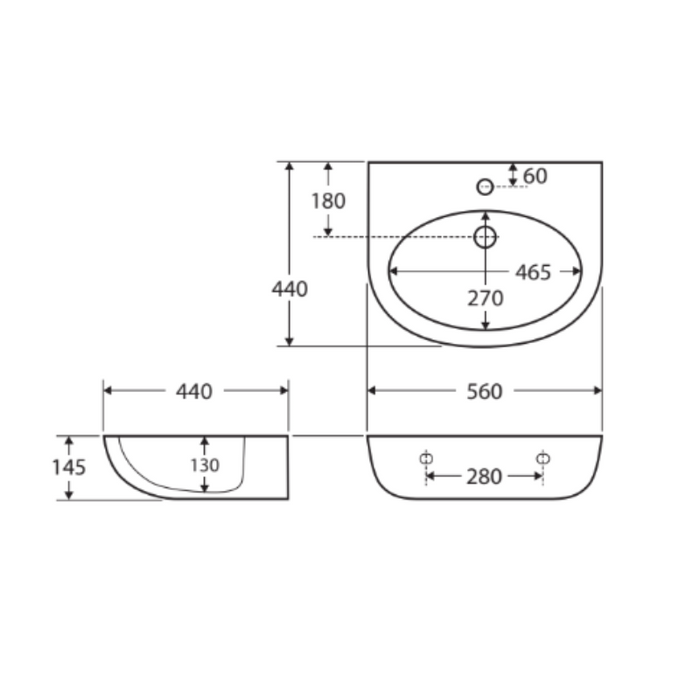 Fienza Stella Care Wall-Hung Basin (No Shroud)-blue-leaf-bathware