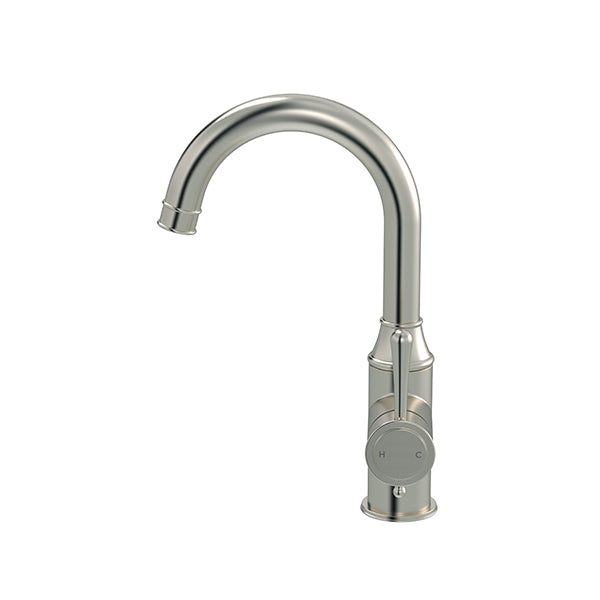 Meir Harrington Tall Basin Mixer Tap - Brushed Nickel