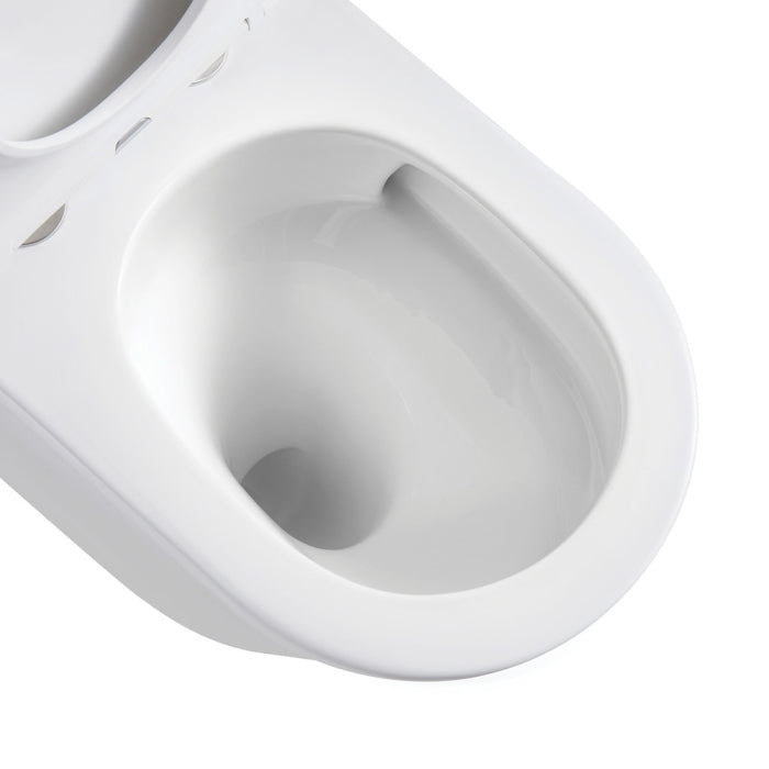 Fienza Koko Tornado Flush Wall-Faced Toilet Suite, Gloss White