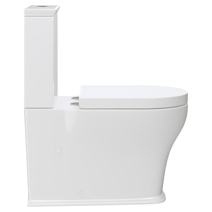 Fienza Lillian Tornado Flush Back-to-Wall Toilet Suite - White Gloss