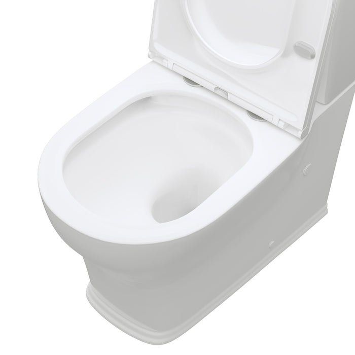 Fienza Lillian Tornado Flush Back-to-Wall Toilet Suite - White Gloss