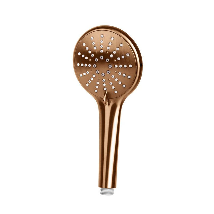 Meir Round Hand Shower Three-Function - Lustre Bronze-blue-leaf-bathware