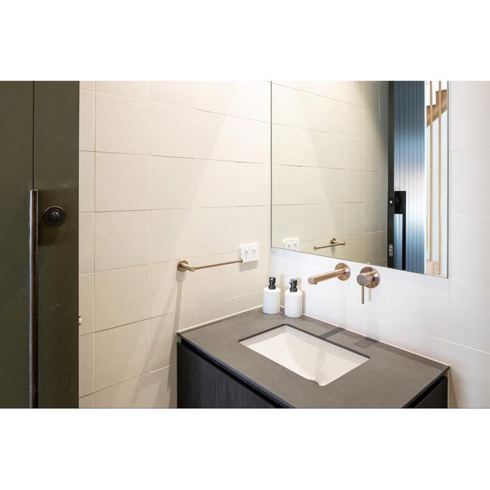 Meir Round Guest Towel Rail - Champagne-blue-leaf-bathware