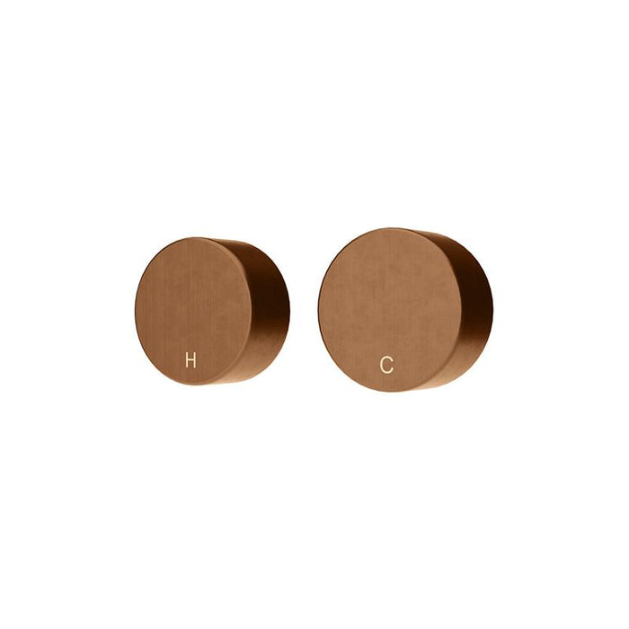 Meir Circular Wall Taps - Lustre Bronze-blue-leaf-bathware