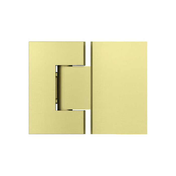 Meir Glass to Glass Shower Door Hinge - PVD Tiger Bronze-blue-leaf-bathware