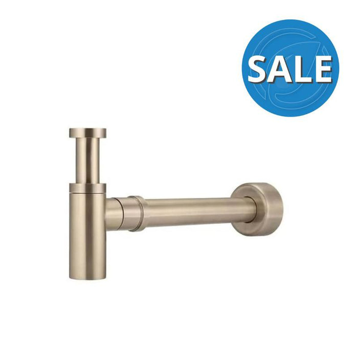 Meir Round Bottle Trap 32mm - Champagne-blue-leaf-bathware